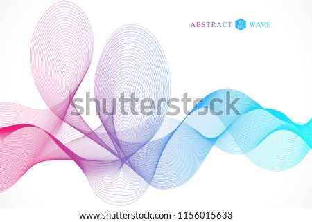 Abstract colorfull wave element for design. Big Data Visualization Background. Modern futuristic virtual abstract background. Vector illustration