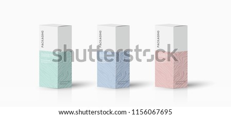 Box, packaging template for product vector design illustration. Royalty-Free Stock Photo #1156067695