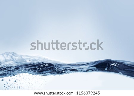 Still life photography bubbles in waving water surface, vignette added
