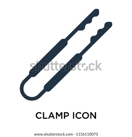 Clamp icon vector isolated on white background, Clamp transparent sign