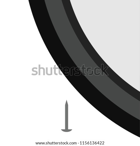 Wheel and nail cartoon. free space for text. wallpaper. background.