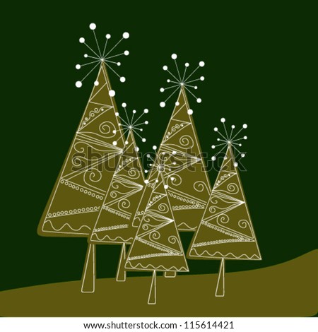 vector hand drawn style Christmas background