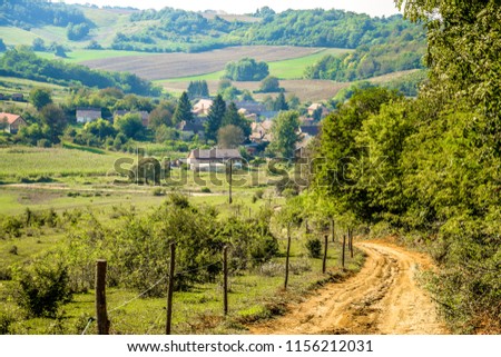 Beautiful background picture of Hungary - idyllic rural countryside in Eastern Europe