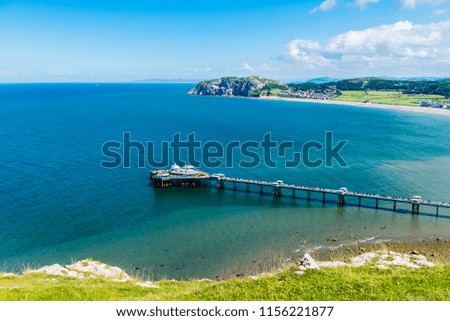 Beautiful Summer Day in  Llandudno Sea Front in North Wales, United Kingdom