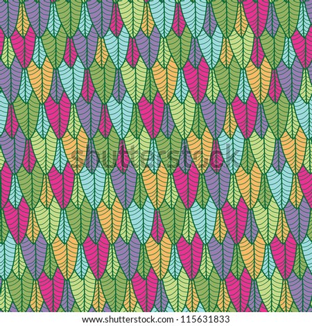 Vector seamless pattern with feathers for your design