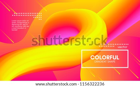 Abstract Modern Background with Trendy Vibrant Gradient. Colorful Flow Shape. 3d Background with Wave Liquid for Flyer, Banner, Poster, Brochure. Bright Vector Background with Gradient Fluid Elements.