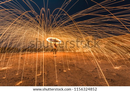 Steel wool Photography at Abandoned house