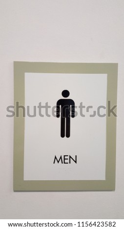 Men Toilet sign and symbol