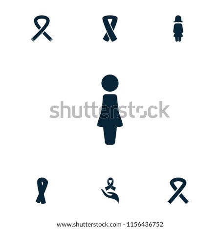 Awareness icon. collection of 7 awareness filled icons such as woman, ribbon. editable awareness icons for web and mobile.