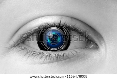 Photographic eye - lens inside an eye
