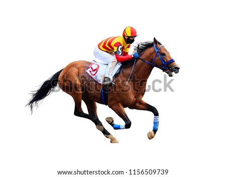 Racing, background, horses, racetrack isolated on white background Royalty-Free Stock Photo #1156509739