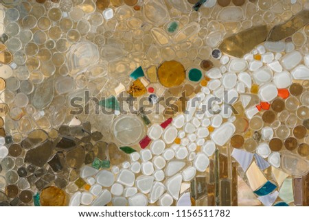 art mosaic glass on the wall seamless background tiles colorful texture stained. Background tiles in a modern glass mosaic of color.