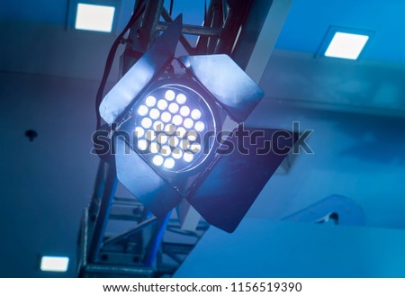 LED spot light. Modern stage illumination equipment