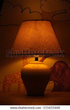 table lamp on bright background