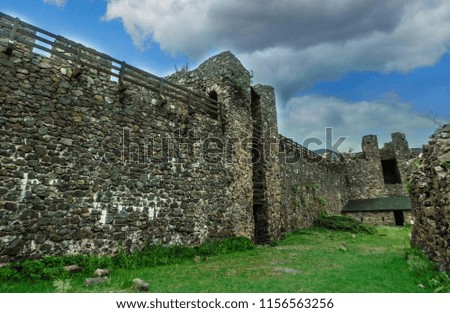 Maglic , ancient building, fortress, 13th century, valley of Ibar, Serbia