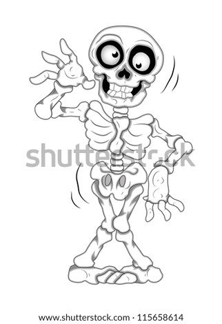 Funny Skeleton Vector Illustration