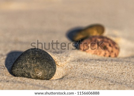 sand texture with stones in the beach