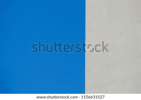 Building and clean blue sky. Minimal style. Hotizontal image