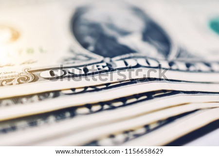 Hand holding dollar money,Investment and saving concept,One dollar Banknote