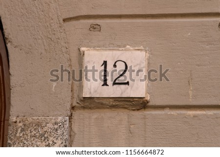 12 ancient house number, concept number 
