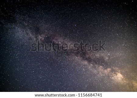 the milky way over salzburg in austria in summer at new moon