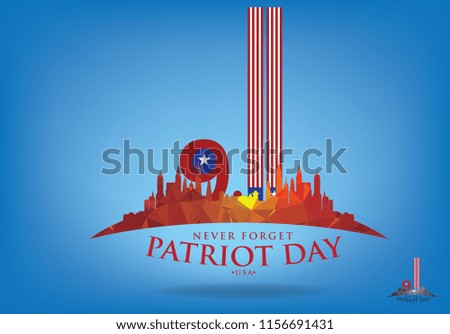Patriot Day USA logo design concept, vector eps 10.