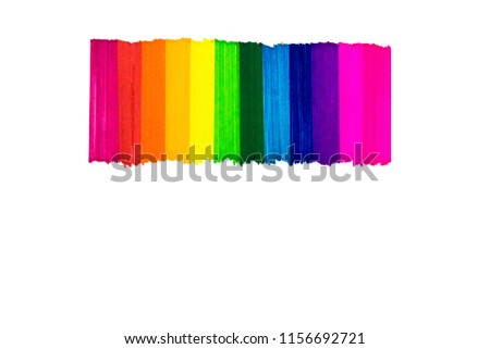 Abstract, Colorful pen stains on white paper background. Royalty-Free Stock Photo #1156692721