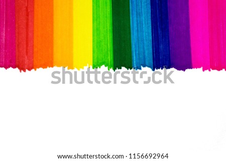Abstract, Colorful pen stains on white paper background. Royalty-Free Stock Photo #1156692964