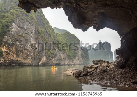 Ha long Bay, Vietnam. Unesco World Heritage Site. Most popular place in Vietnam.
