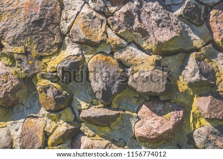 ancient stone wall of the castle