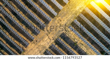 Aerial photography of solar photovoltaic outdoors