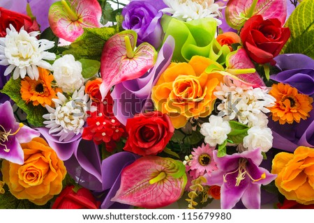 Bunch of flowers Royalty-Free Stock Photo #115679980