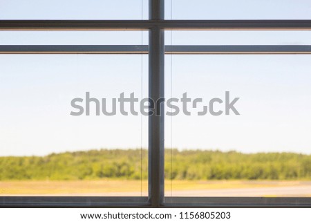 Blurry modern black window frame, made by aluminuim, use for product backdrop background, copy space.