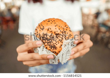 that is a burger in a festival 