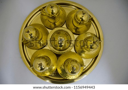 Golden Turkish Coffee Set