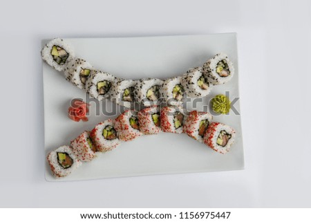 Sushi Roll Sushi menu. Japanese food.