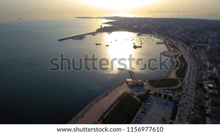 aerial seaside of a city