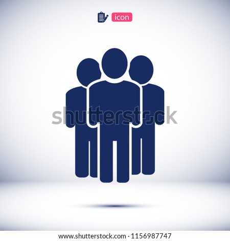 people vector icon, stock vector illustration flat design style