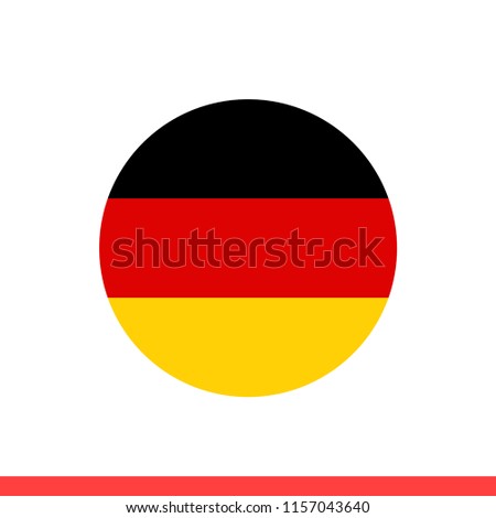 Germany flag vector icon, circle design for web or mobile app