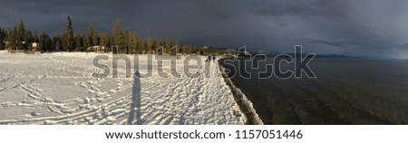 snowy lake landscapes