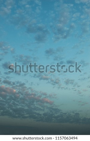 Altocumulus clouds at sunset