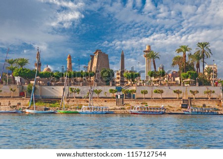 River Nile Luxor Egypt Royalty-Free Stock Photo #1157127544