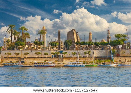 River Nile Luxor Egypt Royalty-Free Stock Photo #1157127547