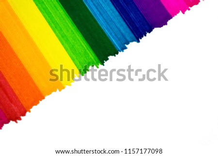 Abstract, Colorful pen stains on white paper background.
 Royalty-Free Stock Photo #1157177098