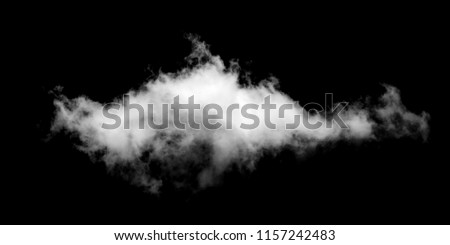 Cloud isolated on black background. Textured Smoke, Brush effect clouds, Abstract white Royalty-Free Stock Photo #1157242483