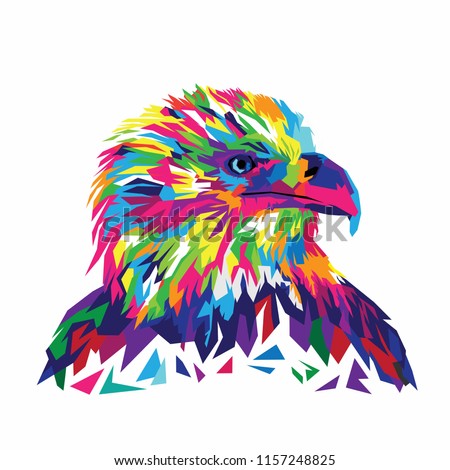 Colorful Eagle Vector Illustration 