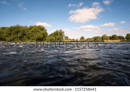 Summer river water scene 