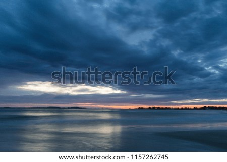 Dramatic clouds over Sola beach in stavanger, Norway