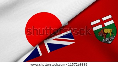 Flag of Japan and Manitoba