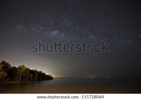 milky way and the sea